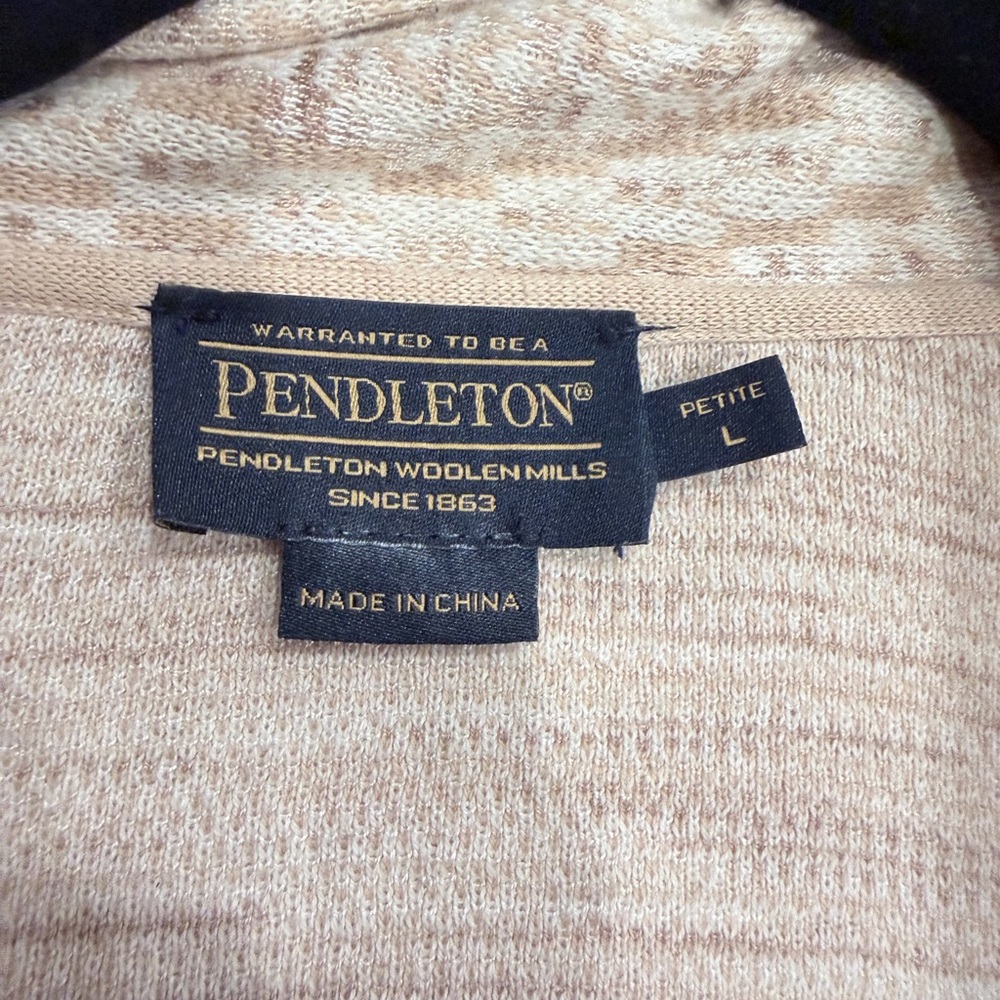 Pendleton Beige Patterned Cardigan With Buttons L… - image 6